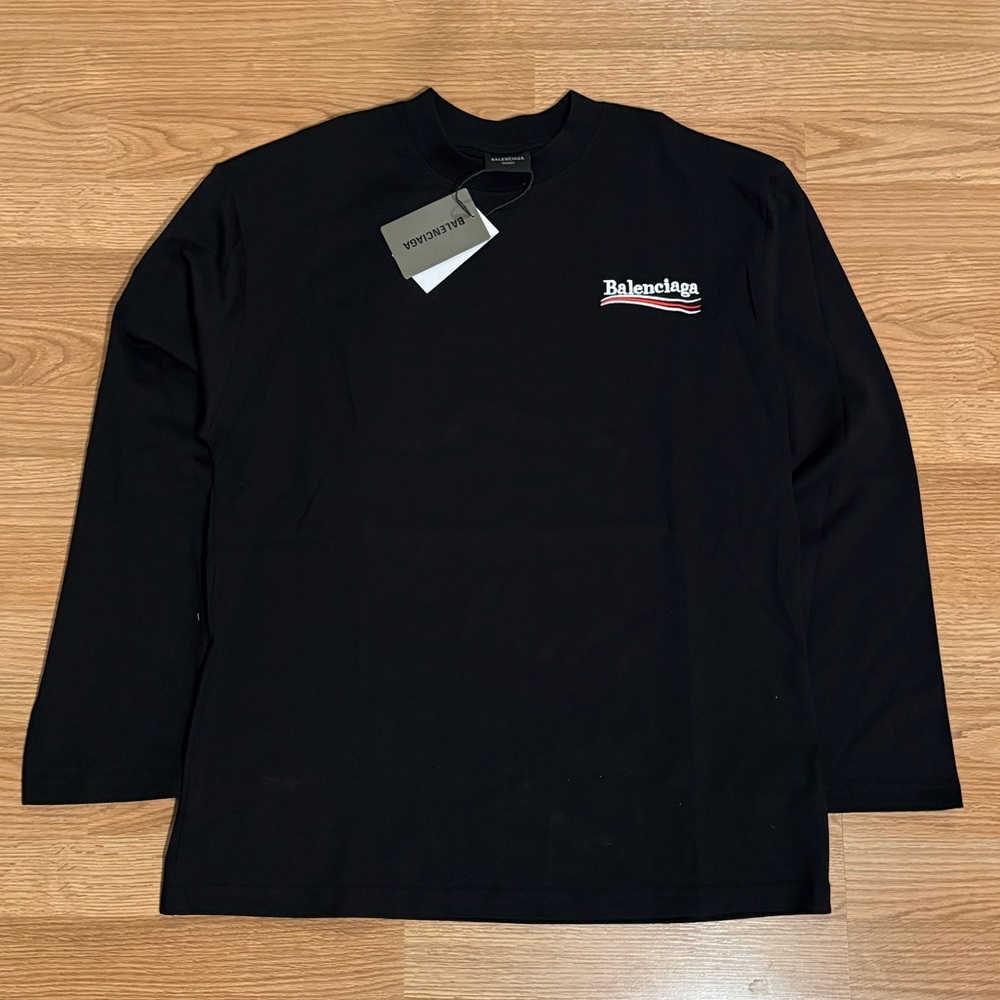 Balenciaga Black Long Sleeve Tee - Picture 2 of 2